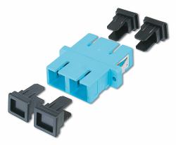 Digitus Accoppiamento in fibra ottica, duplex, da SC a SC, MM OM3 (FO COUPLER DUPLEX SC TO SC - MM OM3 AQUA CERAMIC SLEEVE)