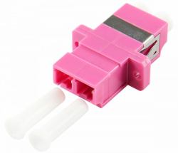 EFB Elektronik LFA095 adattatore di fibra ottica LC/LC Rosa, Bianco (ADAPTER LC DUPLEX OM4 SC SIMPLE - ONE PIECE ERICA VIOLET CERAMIC)
