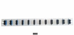 EFB Elektronik SB-FP-S-12SC-D-V-OS2 Accessorio per pannello di connessione (ASS. PANEL 12 X SC DUPLEX C OS2 - FRONT PANEL VERTICAL BLACK)