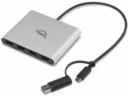 OWC OWCCADPDL4HDMI adattatore grafico USB 3840 x 2160 Pixel Argento (OWC USB-C Quad HDMI 4K Display Adapter with DisplayLink)
