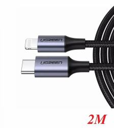 Ugreen 60761 cavo per cellulare Nero 2 m USB C Lightning (UGREEN 2M LIGHTNING TO TYPE-C CABLE)