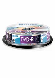 Philips DVD-R DM4S6B10F/00 (10 x DVD-R, 4.7GB/120min, 16x - DVD-R DM4S6B10F/00, 4.7 GB, - DVD-R, 120 min, 16x - Warranty: 12M)
