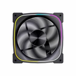 vida Stealth 120mm ARGB PWM Case Fan, Hydraulic Bearing, Outer Ring Lighting, 600-1500 RPM, Black...