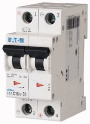 Eaton FAZ-C3/2-DC interruttore automatico Interruttore in miniatura Tipo C (FAZ-C3/2-DC A SWITCHGEAR FOR - DC APPLICATIONS GENERAL SPECIFIC)