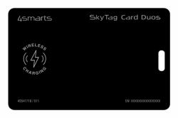 4smarts 541718 localizzatore e cercatore GPS Personale Localizzatore Card spot Nero (4smarts Location-Finder SkyTag Card Duos ReCharge black)