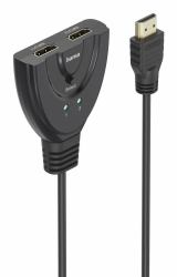 Hama 00205323 conmutador de vídeo HDMI (HDMI 4K 2X1 TOGGLE SWITCH PLUG BLACK)