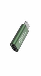 Microconnect MC-SMART-CCADAP-100W adattatore per inversione del genere dei cavi USB C Verde (Smart Charge USB-C - Auto-Shut-Off Adapter 100W - Warranty: 300M)