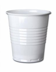 7oz White Squat Plastic Vending Cups [100]
