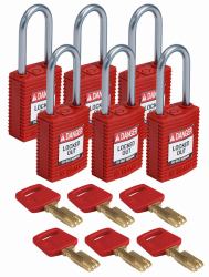 SafeKey Compact Nylon Lockout - Padlocks with Alumium Shackle