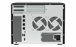 QNAP TVS-H877AX NAS Tower AMD Ryzen™ 5 16 GB DDR5 QNAP QTS Black (8-Bay QuTS hero NAS [6 x 3.5in SATA + 2 x U.2 NVMe slots] AMD Ryzen 5 7000 series 6C12T [boost up to 5.1 GHz] 16GB DDR5 non-ECC R...
