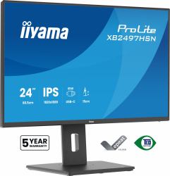 iiyama ProLite XB2497HSN-B1 Monitor PC 60,5 cm [23.8"] 1920 x 1080 Pixel Full HD LED Nero (iiyama ProLite XB2497HSN-B1 - Monitor a LED - 24" [23.8" visualizzabile] - 1920 x 1080 Full HD [1080p] @ 1...