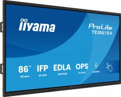 iiyama TE8615A-B2AG visualizzatore di messaggi Design chiosco 2,17 m [85.6"] Wi-Fi 550 cd/m² 4K Ultra HD Nero Touch screen Processore integrato Android 24/7 (iiyama TE8615A-B2AG Signage Display In...