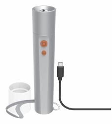 Hama FL350-C Argento Torcia a mano LED (LED FLASHLIGHT FL350C 4 MODE 350LM)
