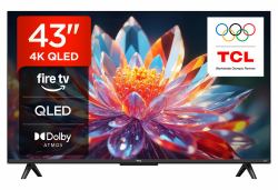 TCL T6C 43T6C-UK TV 109,2 cm [43"] 4K Ultra HD Smart TV Wi-Fi Nero 350 cd/m² (TCL T6C 43 QLED 4K HDR SMART FIRE TV)