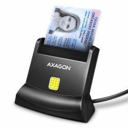 Axagon Universal desktop USB contact Smart/ID card reader with long USB-A cable. Suitable for the eObanka application. lettore di card readers Interno USB 2.0 Nero (AXAGON CRE-SM4N USB Smart Card S...