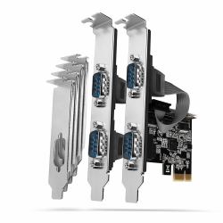 Axagon PCEA-PSN PCIe-Adapter mit 4x Seriell-Ports - ASIX AX99100 Chipsatz scheda di interfaccia e...