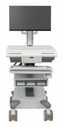 Ergotron M011-0101-130001-1-0 All-in-One PC/workstation mount/stand 19.5 kg White, Grey 61 cm [24"] (MOSAIC LCD CART - TIER 1 STD 3)