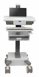 Ergotron M021-0101-110001-1-0 All-in-One PC/workstation mount/stand 19.5 kg White, Grey 43.2 cm [17"] (MOSAIC LAPTOP CART - TIER 1 STD 1)