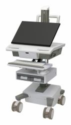 Ergotron M031-0101-120001-1-0 All-in-One PC/workstation mount/stand 19.5 kg White, Grey 61 cm [24"] (MOSAIC FLEX ARM CART - TIER 1 STD 2)