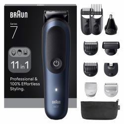 Braun AIO7540 Nero, Blu 14 Ioni di Litio (Braun AIO 7540 All-in-One Style Kit)