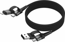 Ansmann 1700-0188 cavo USB 1,2 m USB A/USB C USB C/Lightning 60 W Nero, Argento 