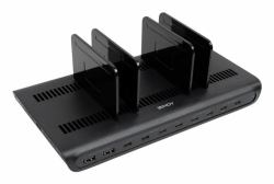 Lindy 73447 organizzatore per stazioni di carica Libera installazione Plastica Mirtillo (240W 10 PORT USB CHARGING DOCK - UP TO 10 TABLETS AND/OR SMARTPH)