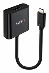 Lindy 43438 video cable adapter 0.15 m USB Type-C HDMI Black (USB TYPE-C TO HDMI 4K60 CONVERT - HDMI DISPLAY TO USB TYPE-C PORT)