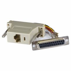Cablenet 22-2635 adattatore per inversione del genere dei cavi RJ-45 D25 Grigio (10PK RJ45-D25 FEMALE MODULAR Adp Gy)