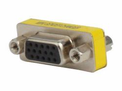 Prokord VGA-VGA 024 adattatore per inversione del genere dei cavi Metallico, Giallo (Prokord Videoadapter VGA Hun VGA Hun)