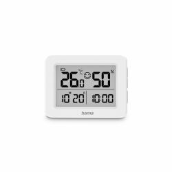 Hama 00222231 termometro Termometro da ambiente elettronico Interno Bianco (LEFKADA THERMOMETER HYGROM WHITE)