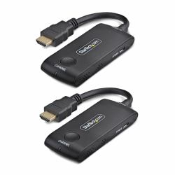 StarTech.com Wireless HDMI Extender for Meeting Rooms and Huddle Spaces, 4K 60Hz, 65ft Range, USB Powered, Plug-and-Play Transmitter and Receiver Kit (WIRELESS HDMI EXTENDER - 20M - USB POWERED PLU...