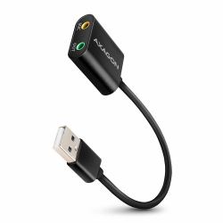 Axagon ADA-12 USB sound card with 15 cm cable and metal body. (AXAGON ADA-12 USB 2.0, Stereo Audio Mi)