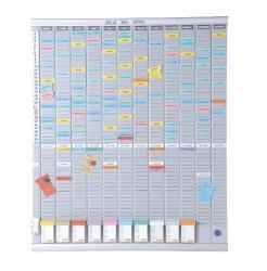Nobo T-Card Kit - Planner annuale 13 col. 54 slot (Nobo 2911200 T-Card Large Format Annual Planning Kit)