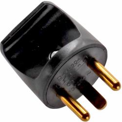 Microconnect Power Plug [round], Black adattatore per presa di corrente Tipo K [DK] Nero (Power Plug [round], Black - Warranty: 300M)