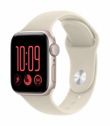 Apple Watch SE [3nd generation] SE 3 GPS, Cassa 40 mm in alluminio galassia con Cinturino Sport sabbia - S/M (WATCH SE 3 GPS 40MM STARLIGHT - ALU. CASE SAND SPORT BAND S/M)