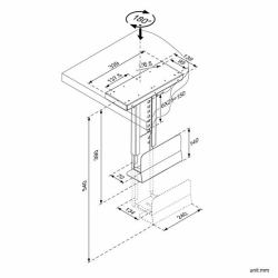 ROLINE 17.03.1185 supporto per CPU Supporto per CPU da tavolo Nero (PC Holder, extendable, with - rotation function - Warranty: 12M)