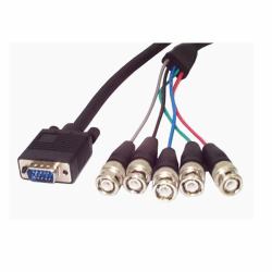StarTech.com 6 ft. Coax SVGA Cable HDDB15M to 5 BNC Male 1,83 m Nero (6FT VGA MONITOR CABLE HDDB15M - TO 5 BNC)