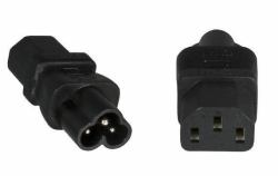Microconnect PE613AD adattatore per presa di corrente C6 C13 Nero (Power Adapter C6 to C13 F-F - IEC 60320-C6 Female - C13, - Black - Warranty: 300M)