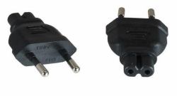 Microconnect PEEUC7AD adattatore per presa di corrente Tipo M C7 Nero (Power Adapter EU Plug M - C7 F - Europlug - C7 female, - Black - Warranty: 300M)