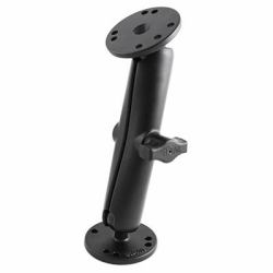 RAM Mounts Universal Double Ball Mount with Two Round Plates (RAM 1" Ball Mount - With Long Double Socket Arm & - 2/2.5" Round Bases - Warranty: 300M)