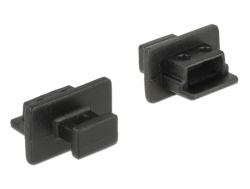 DeLOCK 64011 Copertura di sicurezza per presa elettrica USB Mini-B Nero 10 pezzo[i] (Delock Dust Cover for USB 2.0 Type Min)