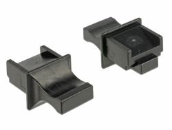 DeLOCK 64020 Copertura di sicurezza per presa elettrica RJ-45 Nero 10 pezzo[i] (Delock Dust Cover for RJ45 - stÃ¸vdÃ¦kke)