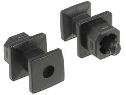 DeLOCK 64023 Copertura di sicurezza per presa elettrica Nero 10 pezzo[i] (Delock stÃ¸vdÃ¦kke)