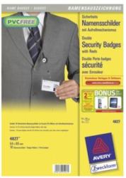 Avery 4827 badge e porta badge 10 pz (Kortholder t/2 ID-kort m/yoyo 54x90mm)