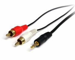 StarTech.com Cavo audio stereo 91 cm - 3,5 mm maschio a 2 maschi RCA (3FT STEREO AUDIO CABLE - 3.5MM - MALE TO 2X RCA MALE)
