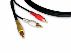 Kramer Electronics 3xRCA M/M, 4.6m cavo video composito 4,6 m RCA Nero (3 RCA Cable - 3 RCA Cable)