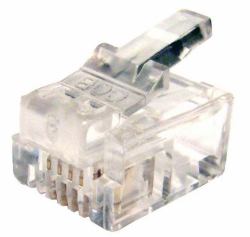 Cables Direct RJ-11 6P4C 1x RJ-11 Trasparente (CDL RJ11 4P Plug 6P4C ROHS B/Q1000)
