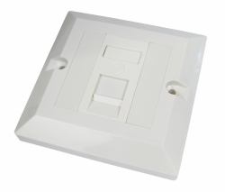 Cables Direct Single Cat6 Faceplate cassetta di scarico Bianco (CDL 1 Port Cat6 plate Single Gang)