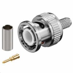 Microconnect BNC58M connettore coassiale BNC (BNC crimp plug for RG58 - cable with gold pin - for RG58/U cable - Warranty: 300M)