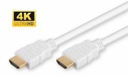 Microconnect HDM19192V1.4W cavo HDMI 2 m HDMI tipo A [Standard] Bianco (HDMI High Speed cable, 2m, - White High Speed HDMI with - Ethernet 1920x1080p, Gold-plated connectors - Warranty: 300M)